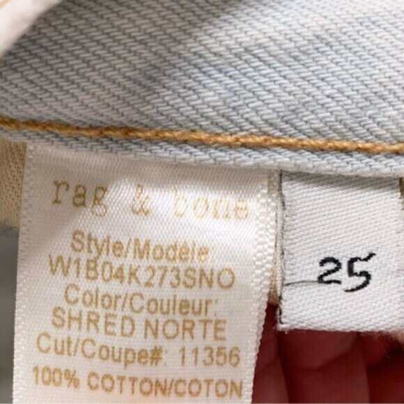 Rag & Bone Denim Jean Mini Skirt Light Wash Distressed High Rise - Picture 7 of 11